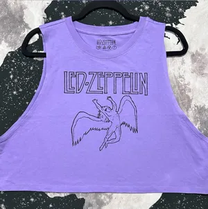 Led Zeppelin Rock Band Graphic Crop Tank Shirt thumbnail 1