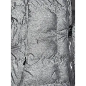 THE NORTH FACE Women's 550 Goose Down Hooded Zip Quilt Puffer Gray Coat Size S thumbnail 5