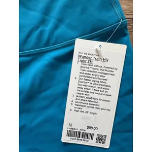 Lululemon Wunder Train High Rise 28” Hawaiian Blue Size 12 NWT thumbnail 5