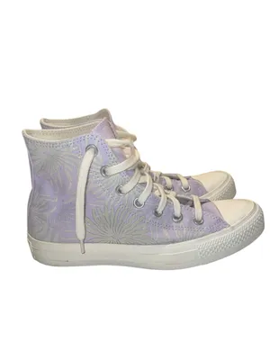Converse Lavender Palm/floral print High Top Sneakers thumbnail 2
