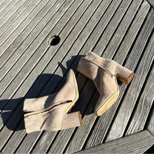 SAM EDELMAN Womens Beige Heel Fawn Toe Block Heel‎ Leather Booties size 5 thumbnail 7