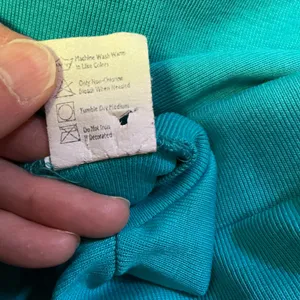 Vintage 80s Teal Gold Glitter Geometric Graphic Top Metallic Print Shirt thumbnail 4