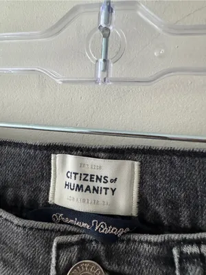 Citizens of Humanity Daphne Crop Jeans Washed Charcoal Gray thumbnail 4