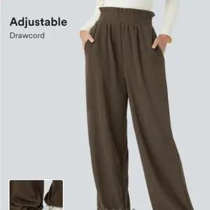 Halara Ribbed Frill Wide Adjustable Drawcord Pants Size XS New thumbnail 3