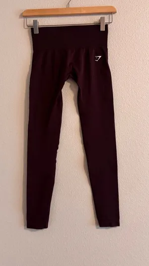 Gymshark High-Waist Leggings - Dark Burgundy thumbnail 1