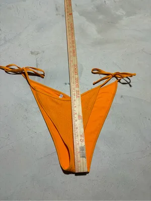 Aerie Bright Orange Tie-Side Bikini Bottom swim cheekiest large thumbnail 2