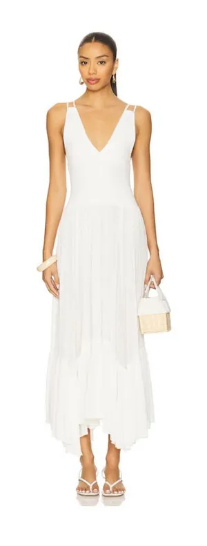 NWOT free people Fun In The Sun Maxi Dress in Ivory thumbnail 1