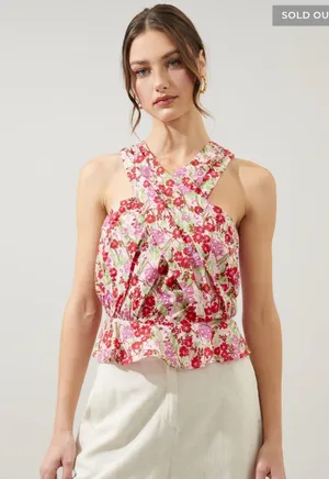 NWT FLORAL BOUTIQUE TOP Multi thumbnail 1