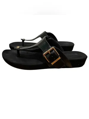 Giani Bernini Rivver Buckle Thong Sandals Black Womens Size 8.5 Comfort Slides thumbnail 2