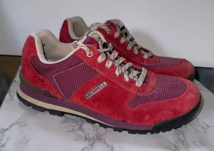 Merrell Solo Origin Sneakers Women 8 Red Suede Granola Mesh Hiking Trail Running thumbnail 1