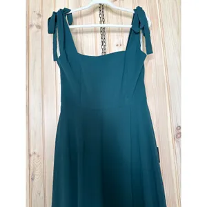 NWT Lulus Love Me Forever Emerald Green Square Neck Maxi Dress Holiday Banquet L thumbnail 5