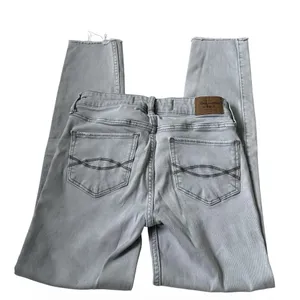 Abercrombie & Fitch Size 25/0 Ankle Skinny Jean Stretch Light Gray | 29-9 thumbnail 3