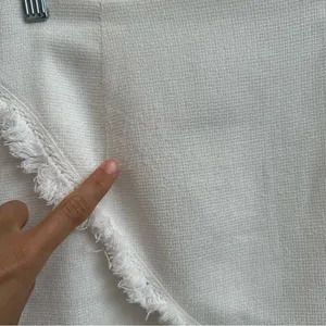 superdown White Mini Skirt with Fringe Trim thumbnail 2