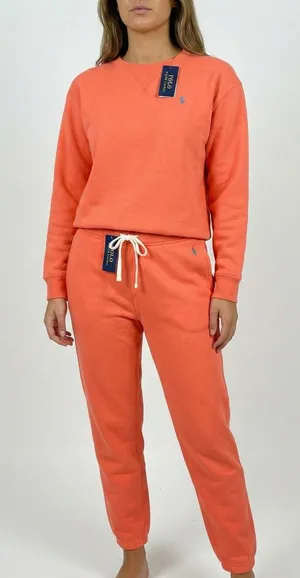 Ralph Lauren Polo Fleece Crewneck sweatshirt pants sweatsuit Amalfi Red S/XS New thumbnail 1