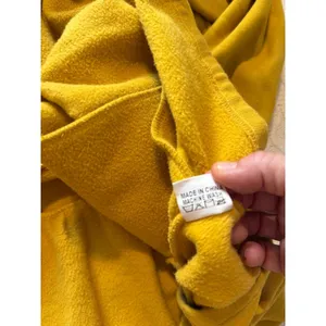 Karlie Mustard Yellow Sweatshirt Dress Tiered Ruffle Cotton Medium thumbnail 8