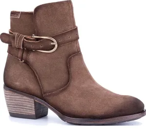 Pikolinos Baqueira Cowboy Ankle Zip Suede Boots Western Block Heel Tan 8.5 thumbnail 1