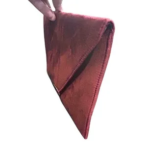 NWT‎ JNB Studio Burgundy Faux Suede Envelope Clutch Chain Shoulder Bag Modern thumbnail 13