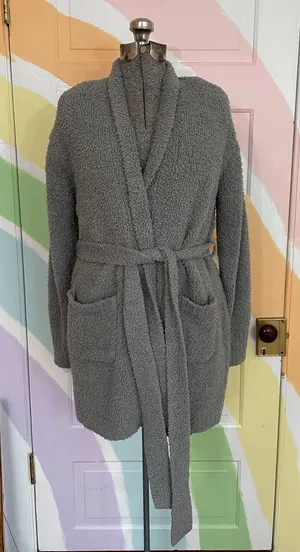Skims Cozy Knit Robe Cardigan & Tank Set S/M Gray Lounge thumbnail 1
