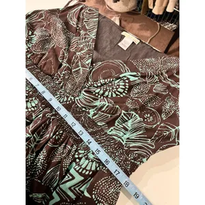 Vasna Desire Cotton Y2K Brown Teal Turquoise Maxi Tank Dress Size 1X thumbnail 9