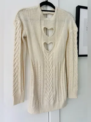 For Love & Lemons Vera Heart Cut Out Dress size Medium white/cream thumbnail 2