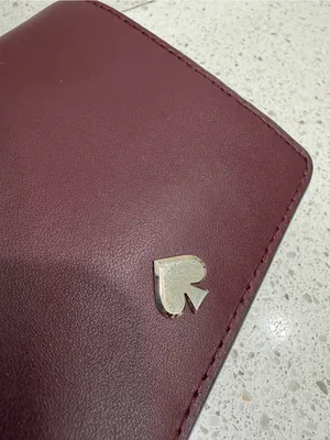 Kate Spade New York Nadine Bifold Wallet Merlot Maroon Leather Classic EUC thumbnail 2