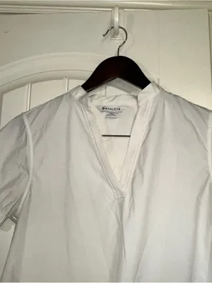 Athleta Levitate Poplin Tee White XXS thumbnail 2