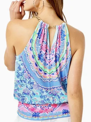 Lilly Pulitzer Multicolor Halter Camisole with Chain Straps thumbnail 2