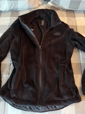 The North Face Women's Black Teddy Fleece Jacket - Full Zip Cozy Coat thumbnail 1