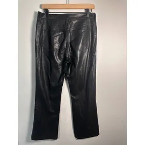 J.Crew Womens High-Rise Slim Demi-Boot Pant‎ Faux Leather Black BK823 Size 29 thumbnail 6