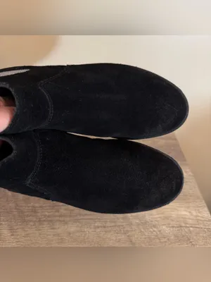 Vionic Alana Black Suede Booties Chelsea Boots Water Repellent Sz 8 Arch Support thumbnail 12