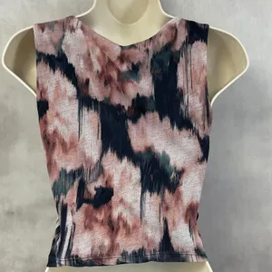Abercrombie Fitch Abstract Print Top Women XS Urban Grunge Indie Mall‎ Goth thumbnail 2