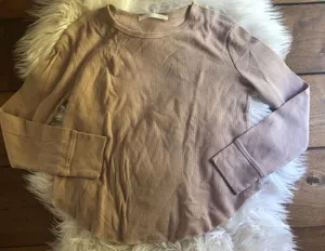 Double Zero Pink Waffle Thermal Long Sleeve thumbnail 1