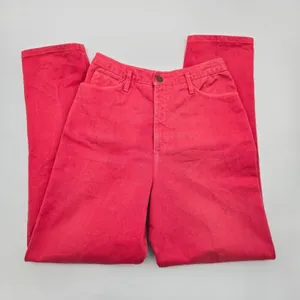 Marigail Mathis Pink Straight‎ Tapered Vintage Y2K Boho Denim Jeans Pants 12 thumbnail 1