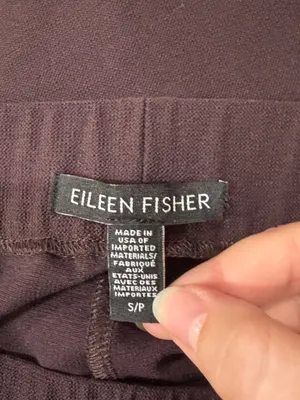 Eileen Fisher Easy Fit Cassis Washable Stretch Crepe Straight Ankle Pants size S thumbnail 8