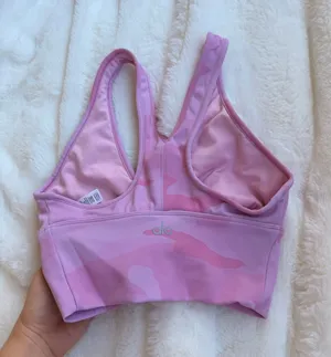 ALO Yoga Pink Camouflage Sports Bra thumbnail 1