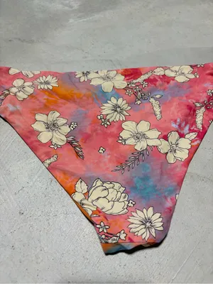 Kikirio Floral Bikini Bottom - Orange & Pink Floral small thumbnail 8