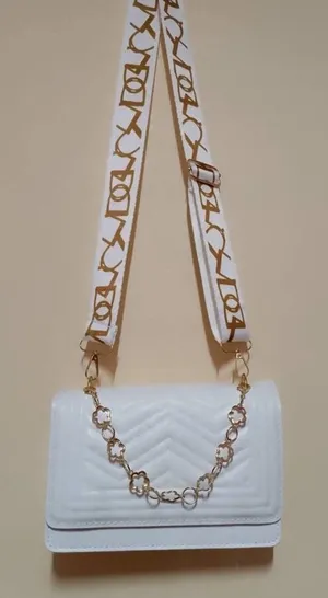 Chic White and Gold Crossbody Bag NTW mt31 thumbnail 1