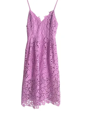 ASTR The Label Sleeveless Lace Fit & Flare Midi Dress Light Orchid thumbnail 4