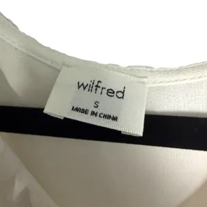 Wilfred Aritzia White Silky Semi Sheer Tie Front Sleeveless Blouse Size Small thumbnail 6