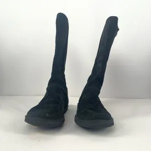 Ugg Suede Button Side Boots in Black Size 6‎ thumbnail 3