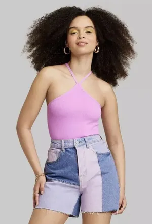 Wild Fable Seamless Bodysuit Purple Women's XS thumbnail 1