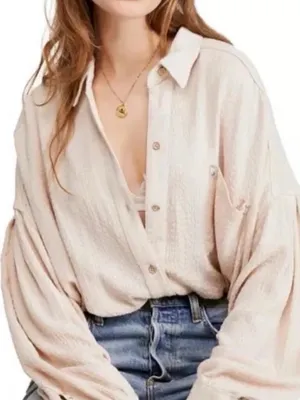 Free People We The Free Hidden Valley Oversized Buttondown Medium thumbnail 1