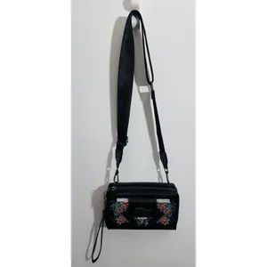 Ed Hardy NWT Y2K Tattoo Rose Crossbody Wallet Purse Wristlet Convertible 3-In-1 thumbnail 2