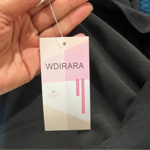 Wdirara Stretch Crepe Black Flared Cutout Hem Women's Side‎ Zip Pants NWT Size M thumbnail 10