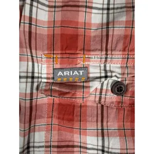 Ariat Rebar Made Tough DuraStretch Womens Work Shirt Red Plaid Long Sleeve M thumbnail 3