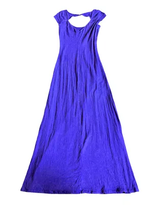 American Eagle Purple Stretchy Maxi Dress Short Sleeve Flowy Size Small Women's thumbnail 7