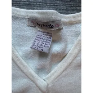 Vintage Free People Snap Cardigan Cream Sz Large Beaded Embellishments Rare Find thumbnail 4