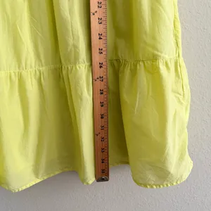 Nation LTD Luella Tiered Mini Dress in Tennis Ball Pima Cotton Pockets Sz Medium thumbnail 13