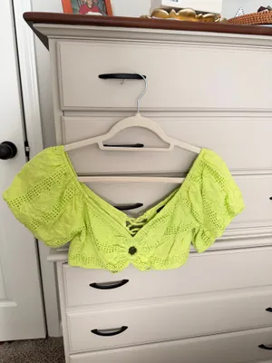 Wild Fable Green Crop Top thumbnail 4
