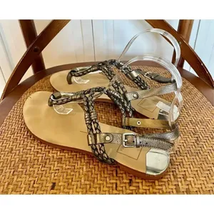 Dolce vita Dixon pewter braided strap sandals 8.5 thumbnail 5